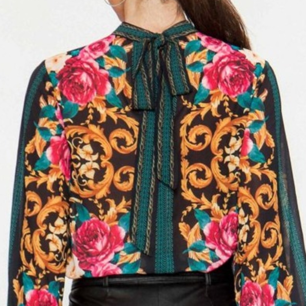 LAST ONE! Jealous Tomato Floral Bodysuit - Picture 3 of 8